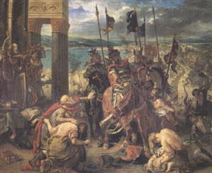 Eugene Delacroix Entry of the Crusaders into Constantinople on 12 April 1204 (mk05) Spain oil painting art
